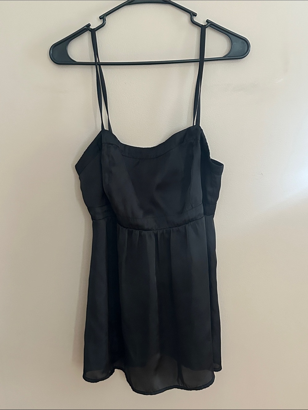 CAbi Black Silk-Look Spaghetti Strap Tank Top - Picture 1 of 3